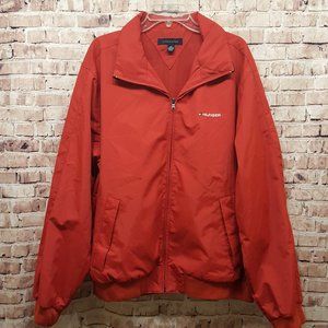Tommy Hilfiger Jacket with Hood tucked in collar Large EUC